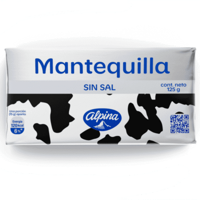Mantequilla Sin Sal Alpina - 125 g (18 porciones)
