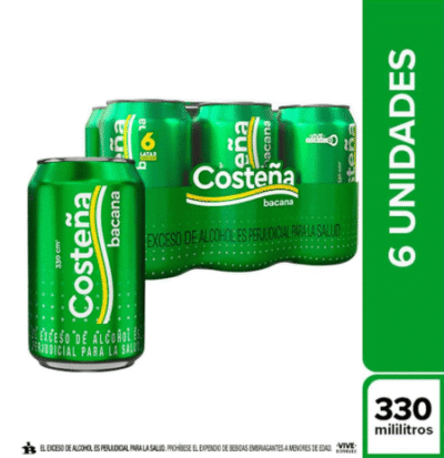Cerveza Costeña x6 Unidades (Six Pack)