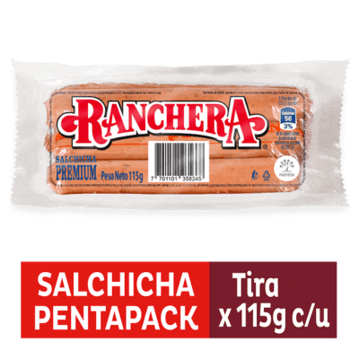 Salchichas Ranchera Pentapack - 115 g (5 unidades)